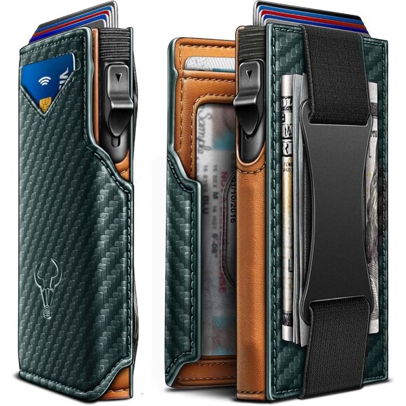 Men Wallet Gift Boxed,Slim Front Pocket Wallet Money Clip - Picture 1 of 9